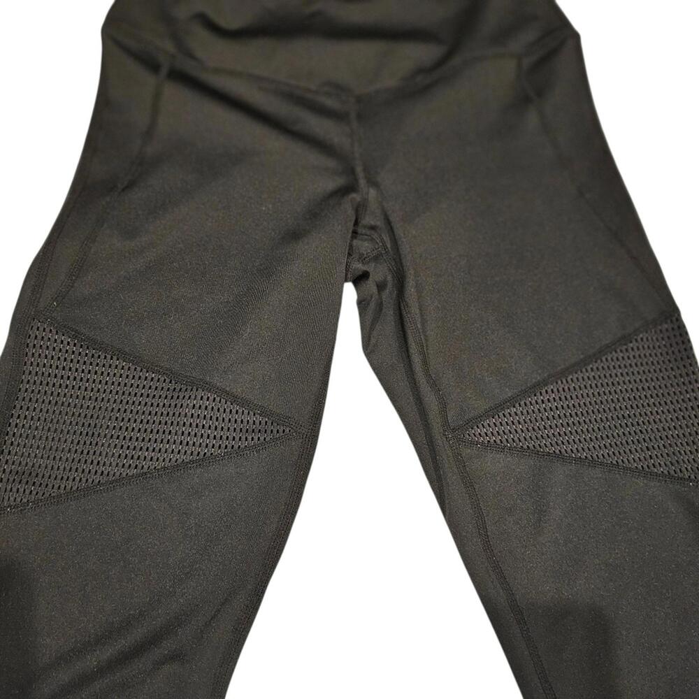 Z By Zella Size Small Fishnet Insert Black Crop Leggings